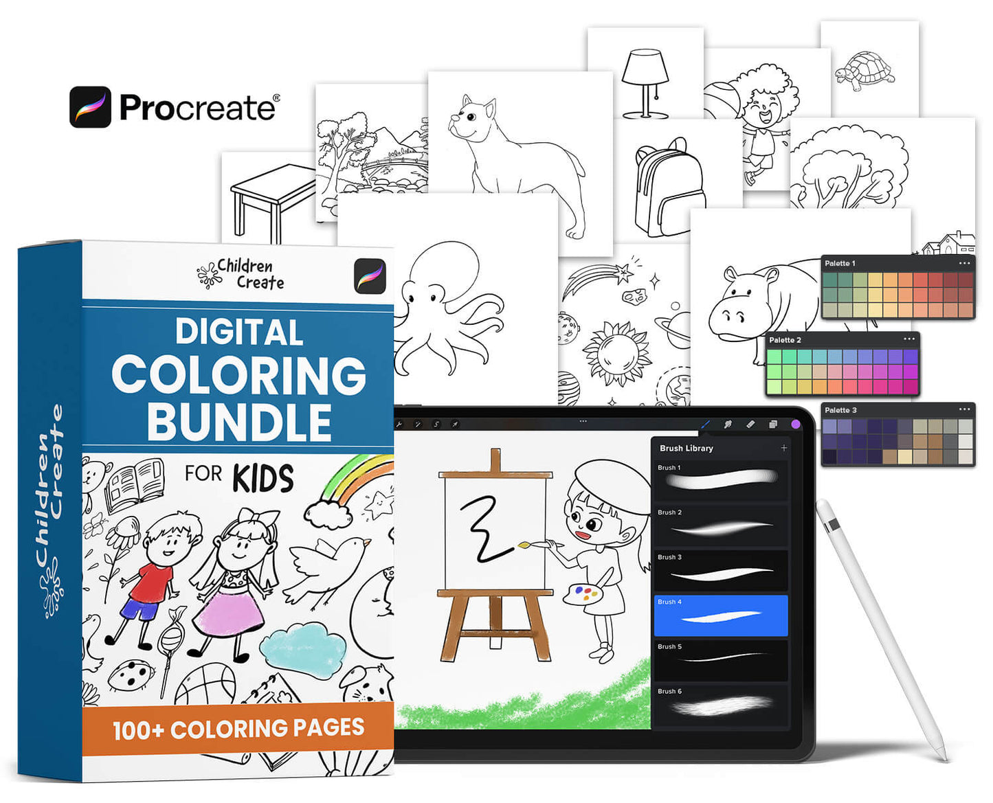 Digital Coloring Bundle for Kids